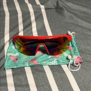 Red Sunglasses with Pouch